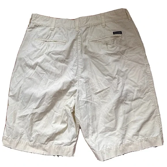 Abercrombie & Fitch‎ Shorts Men's 34 Beige Flat Front Chino 10" Inseam Shorts - Picture 2 of 12